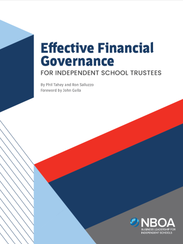 Cover of Effective Financial Governance for Independent School Trustees (member price)